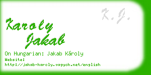 karoly jakab business card